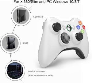 VOYEE Wireless Controllers with Receiver. White
