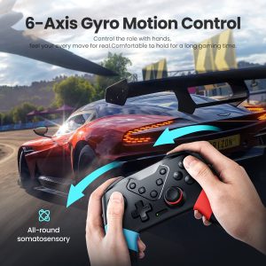 VOYEE Switch Controllers Compatible with Switch/Lite/OLED. Programming Wireless Pro Controller with Motion Control. Vibration. Wake-up. Turbo. Screenshot : Video Games