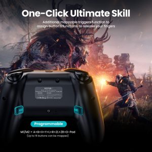 VOYEE Switch Controllers Compatible with Switch/Lite/OLED. Programming Wireless Pro Controller with Motion Control. Vibration. Wake-up. Turbo. Screenshot : Video Games