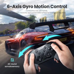 VOYEE Switch Controllers Compatible with Switch/Lite/OLED. Programming Wireless Pro Controller with Motion Control. Vibration. Wake-up. Turbo. Screenshot : Video Games