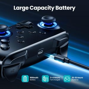 VOYEE Switch Controller Wireless. Pro Controllers Compatible with Switch/Lite/OLED/PC. One-Key Pairing Gamepad with 9-Color RGB LEDs 1000mAh Battery 6-Axis Motion Wake Up Function : Video Games