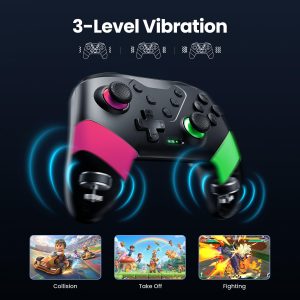 VOYEE Switch Controllers Compatible with Switch/Lite/OLED. Programming Wireless Pro Controller with Motion Control. Vibration. Wake-up. Turbo. Screenshot : Video Games