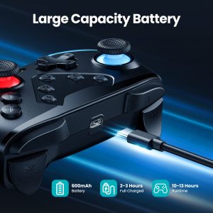VOYEE Switch Controllers Compatible with Switch/Lite/OLED. Programming Wireless Pro Controller with Motion Control. Vibration. Wake-up. Turbo. Screenshot : Video Games