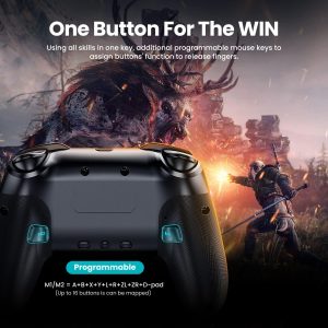 VOYEE Switch Controller Wireless. Pro Controllers Compatible with Switch/Lite/OLED/PC. One-Key Pairing Gamepad with 9-Color RGB LEDs 1000mAh Battery 6-Axis Motion Wake Up Function : Video Games