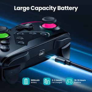 VOYEE Switch Controllers Compatible with Switch/Lite/OLED. Programming Wireless Pro Controller with Motion Control. Vibration. Wake-up. Turbo. Screenshot : Video Games